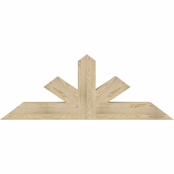 Ekena Millwork Saratoga Rough Sawn Timber Gable Bracket, Douglas Fir, 60"W x 22"H x 6"D x 6"F, 9/12 Pitch GBW060X22X0606SAR00RDF - main